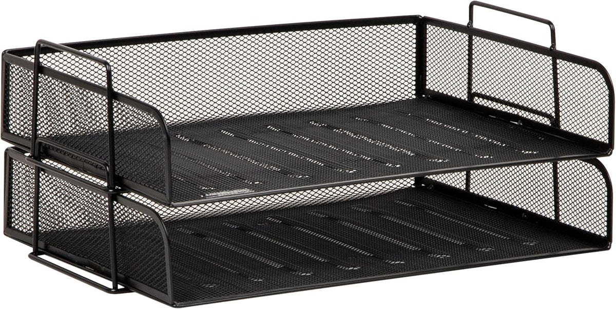 Stackable Paper Tray, Desktop Organizer, 2 Pcs