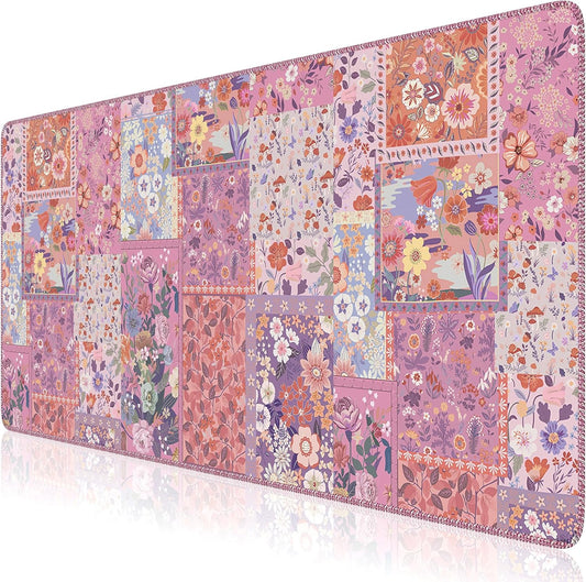 Floral Desk Pad Mat, Large Mouse Pad