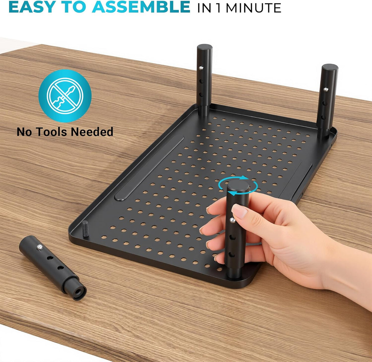 Monitor Stand Height Adjustable Metal Riser with Pen Holder, 2 Pack