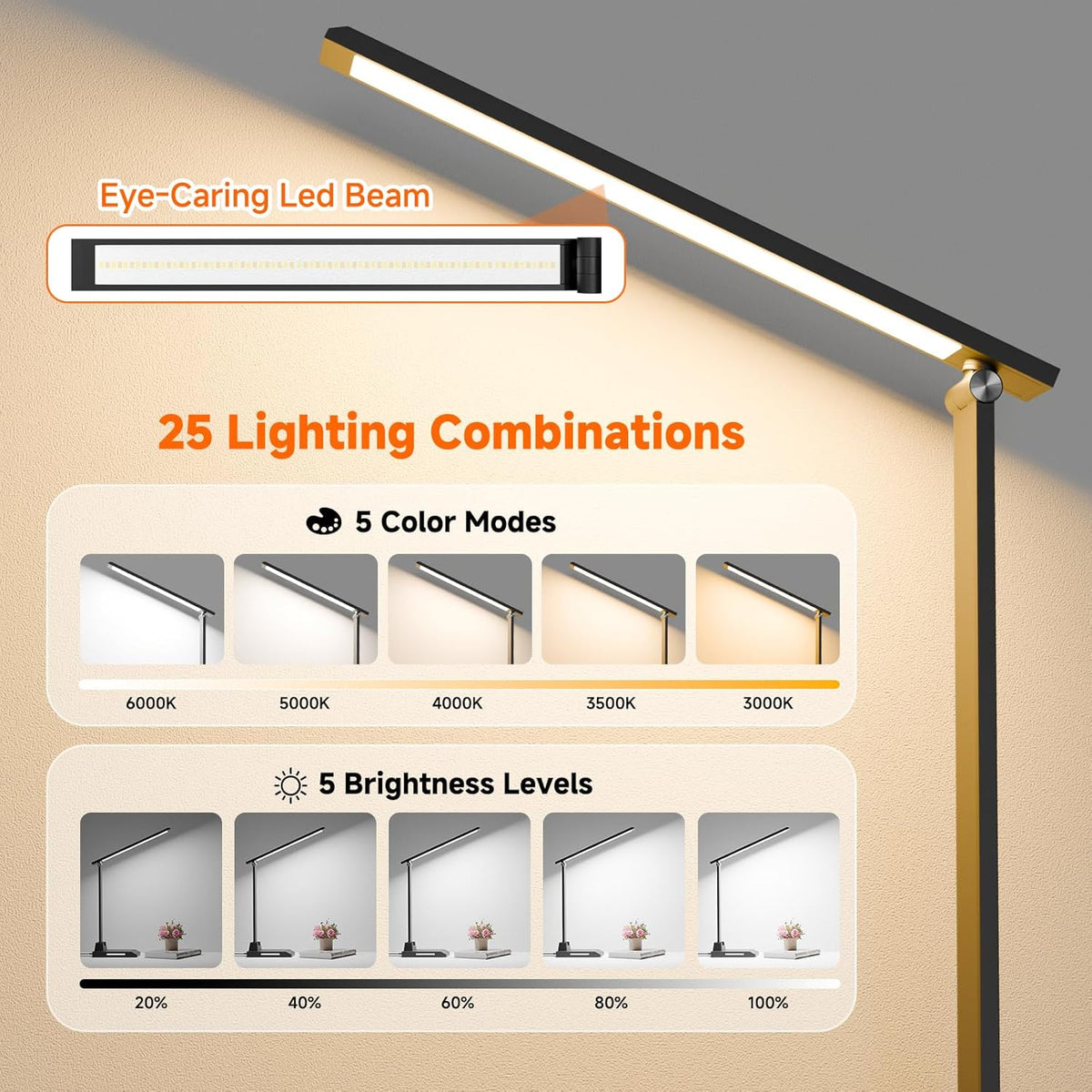 LED Desk Lamp with USB-C Charging Port