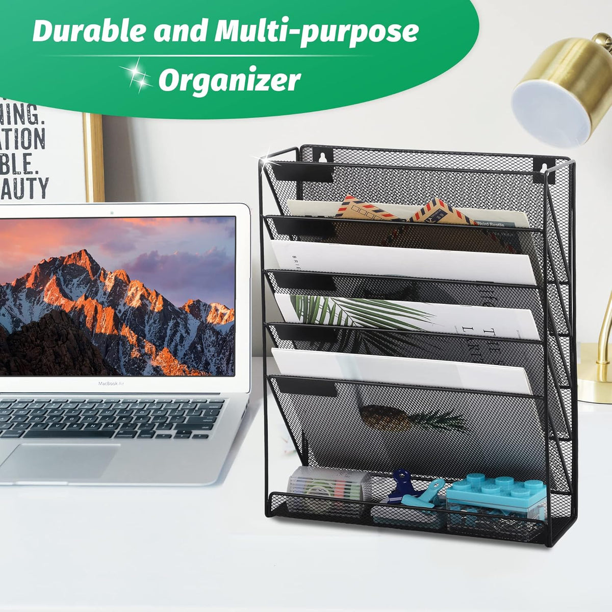 Desk File Organizer Mesh 6-Tier