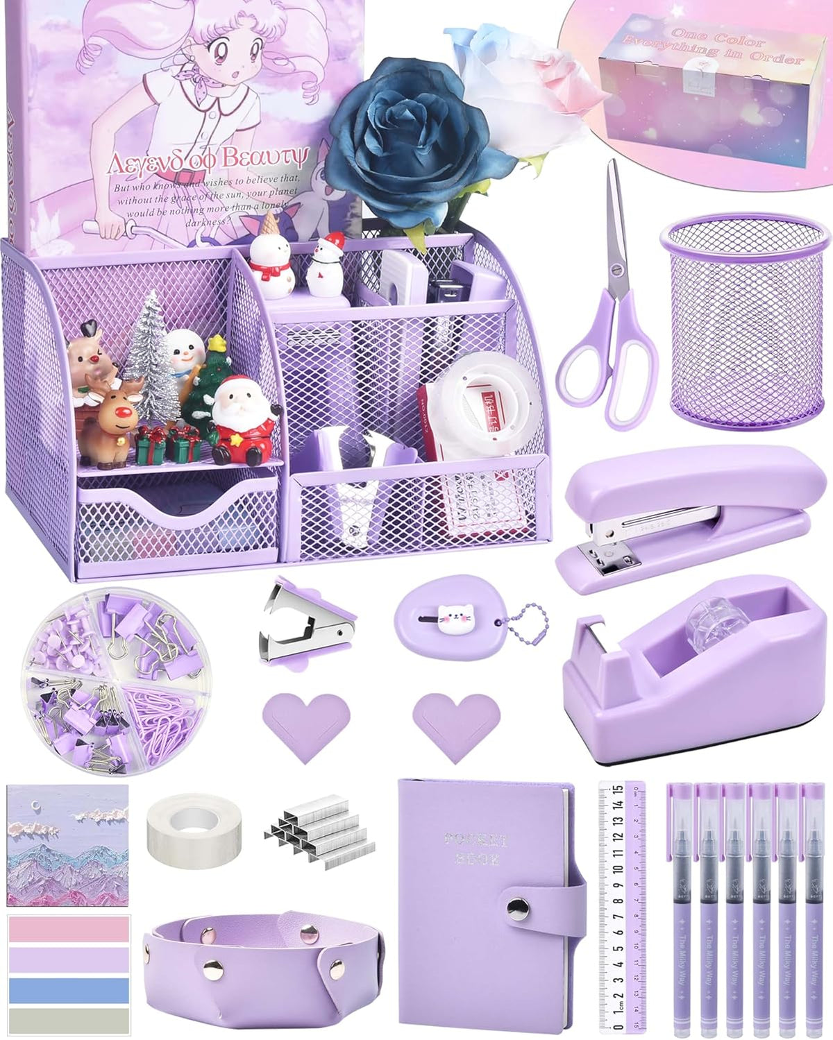 Purple Desk Accessories