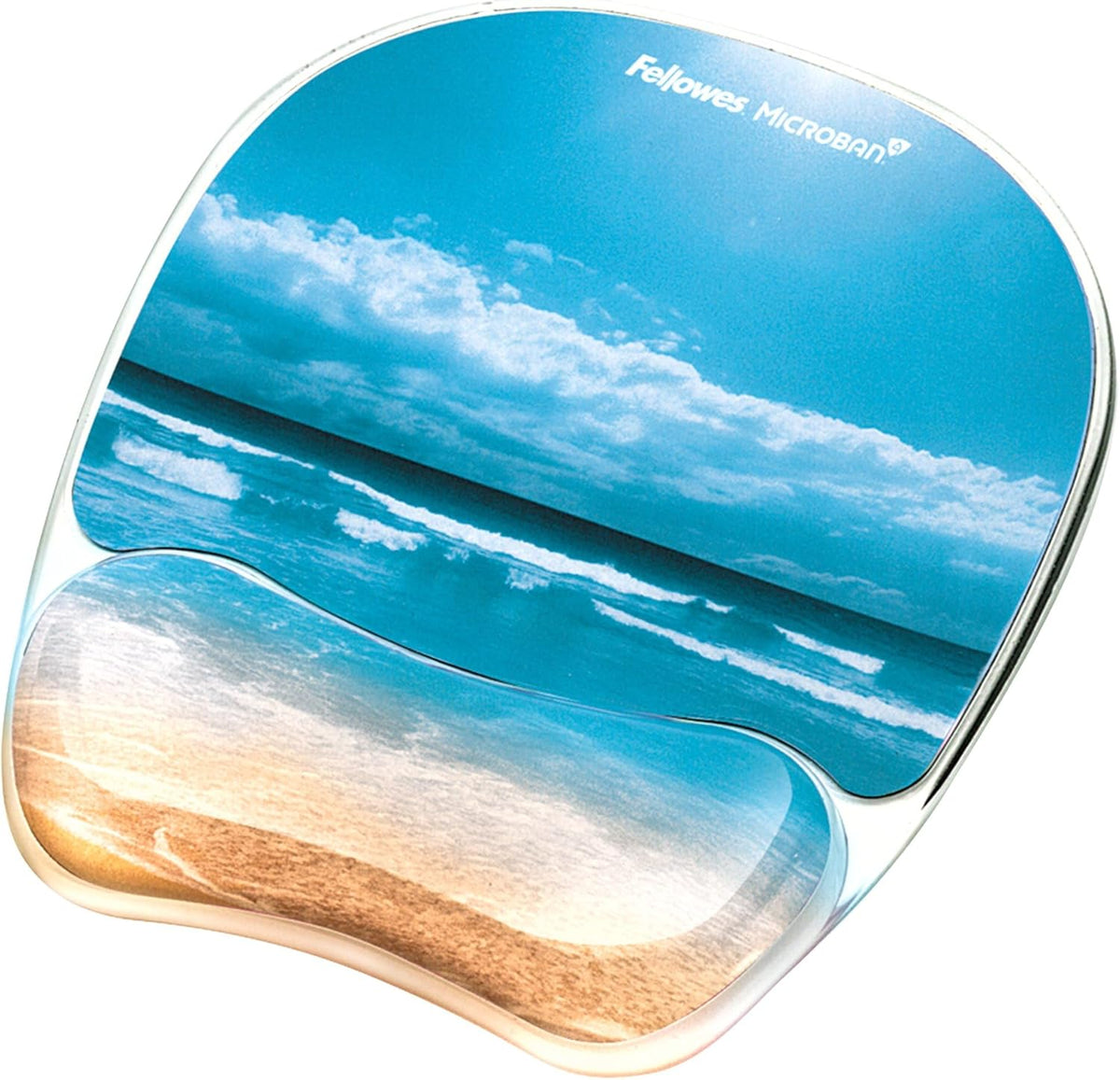 Photo Gel Mouse Pad Wrist Rest with MICROBAN - Sandy Beach (9179301)
