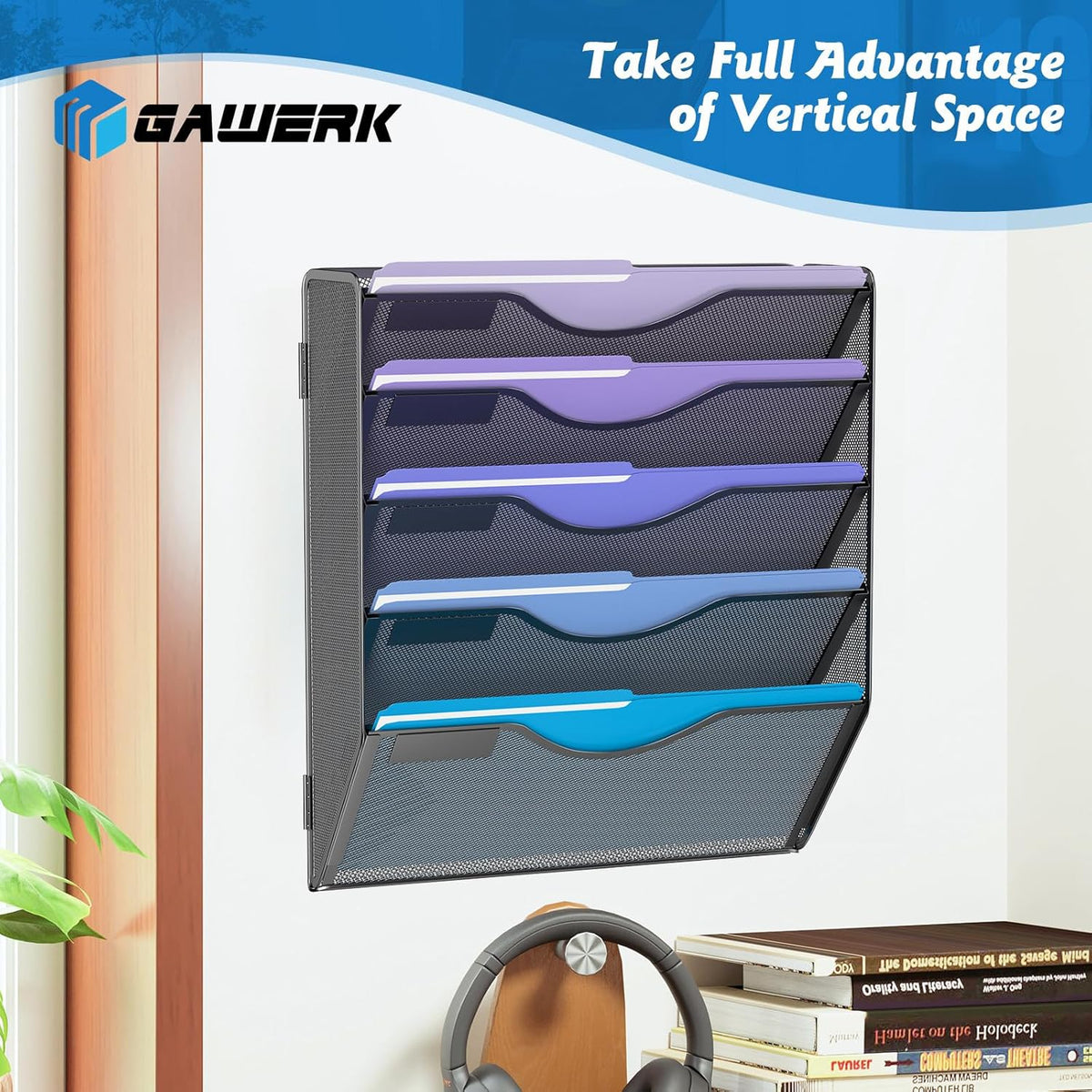 5 Tier Hanging Wall File Organizer