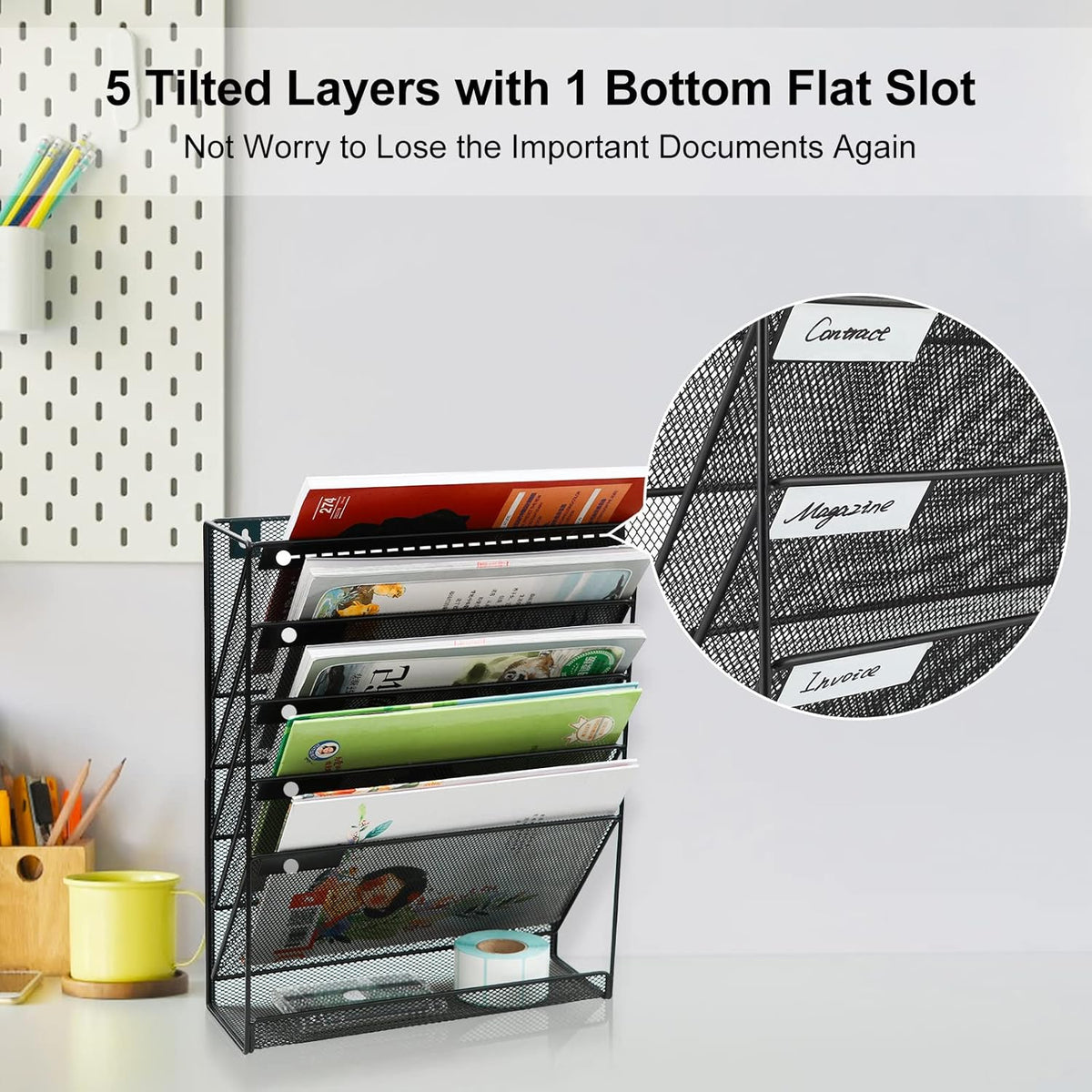 5 Tier Wall File Holder