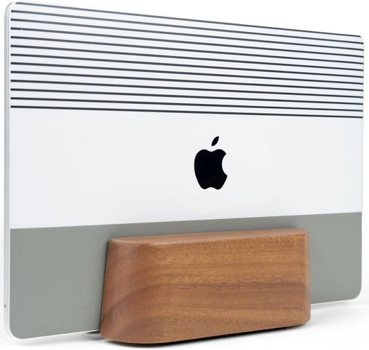 Adjustable Vertical Laptop Stand, Walnut