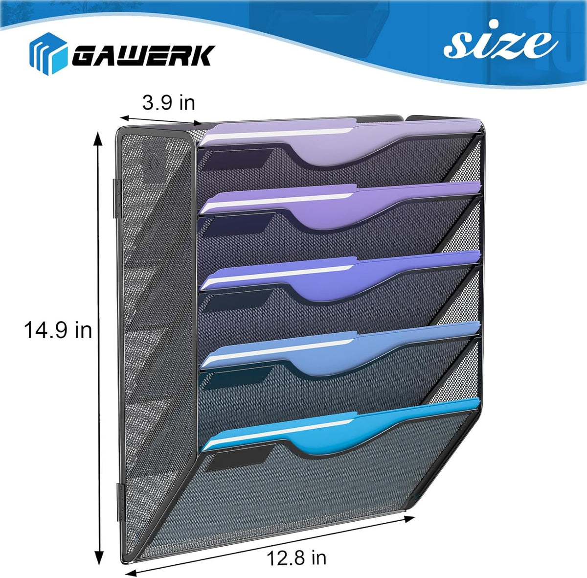 5 Tier Hanging Wall File Organizer