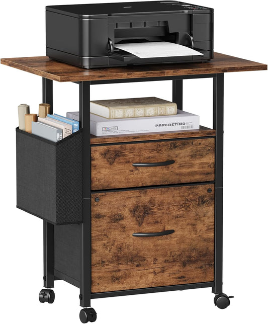 2 Drawer File Cabinet with 24'' Extended Desktop