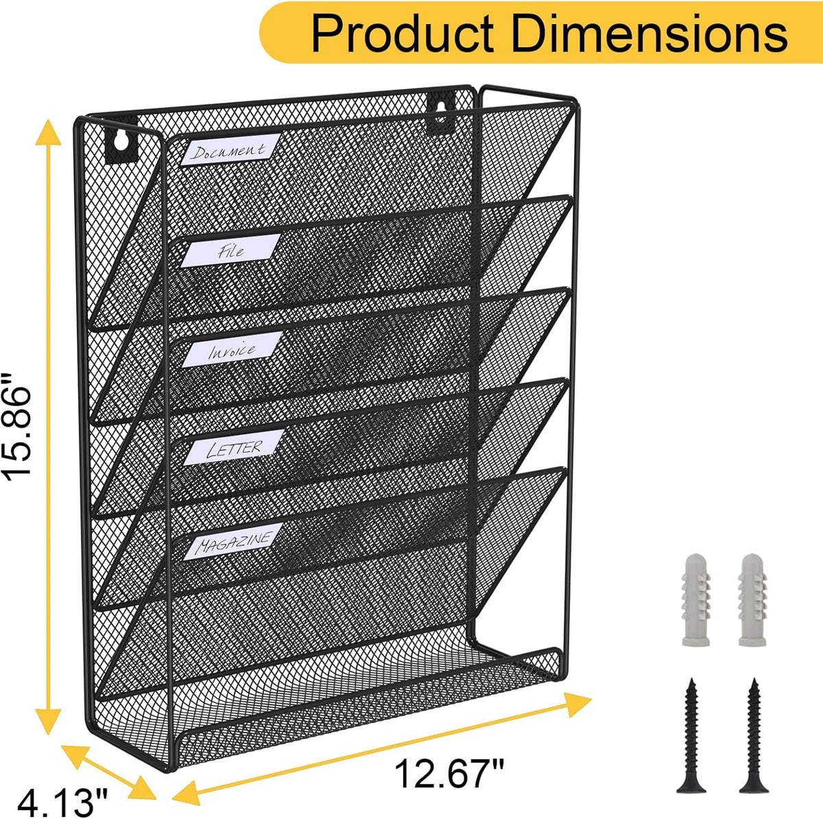 Hanging Folder Organizer Mesh 6 Tier