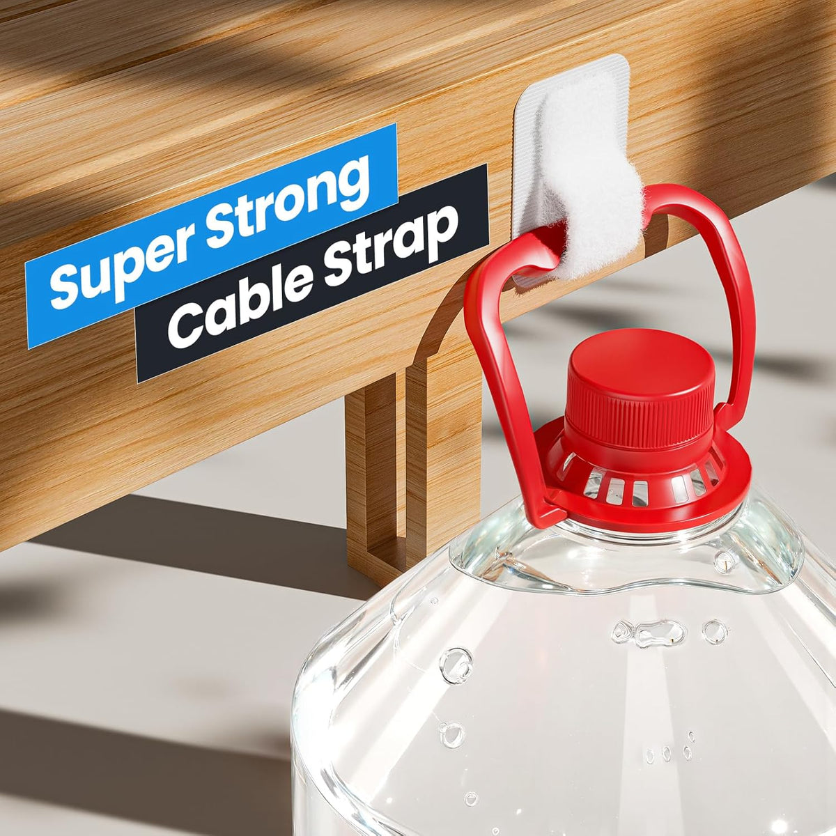 Cable Management Under Desk, White