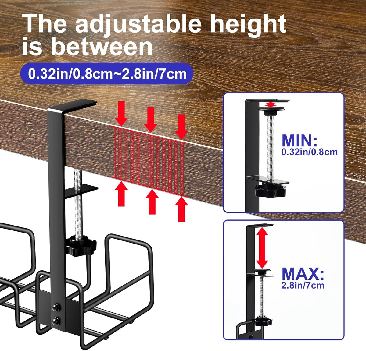 Under Desk Cable Management Tray