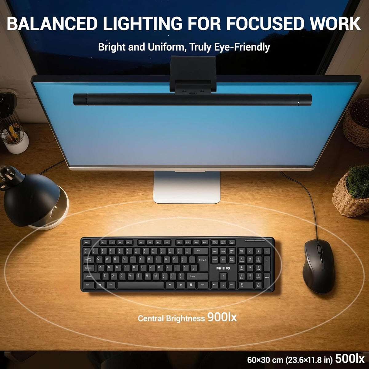 Computer Monitor Light Bar Screen Lamp: USB Powered LED Monitor Lamp