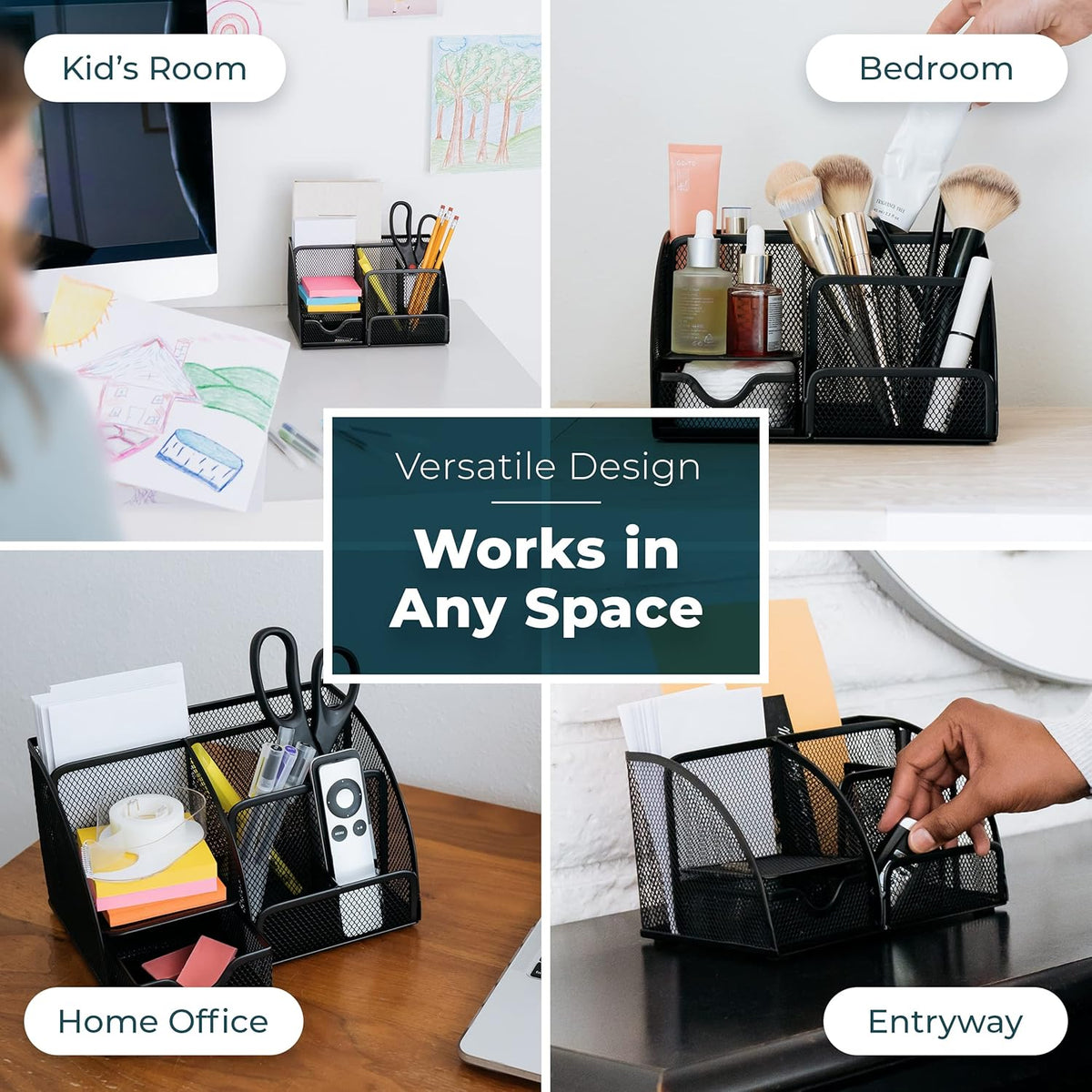 Mesh Desk Organizer Office & Dorm Room Supplies Caddy