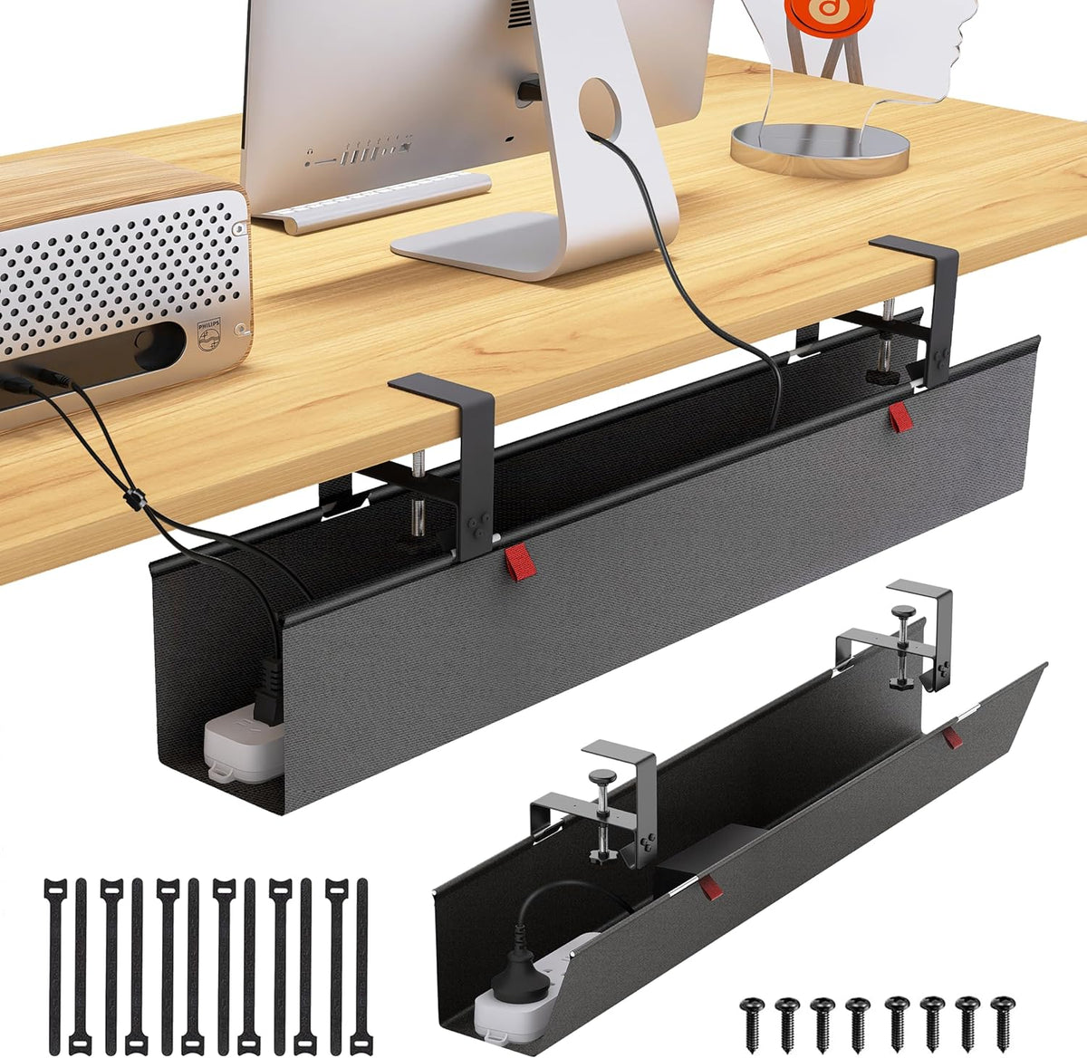 Under Desk Cable Management Tray, 35.8×5.6