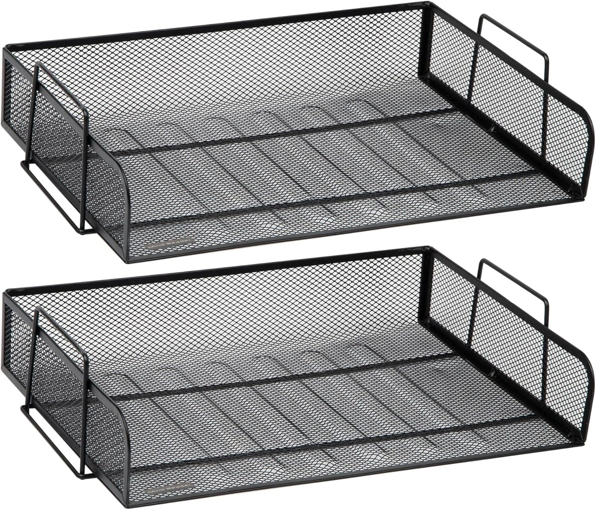 Stackable Paper Tray, Desktop Organizer, 2 Pcs