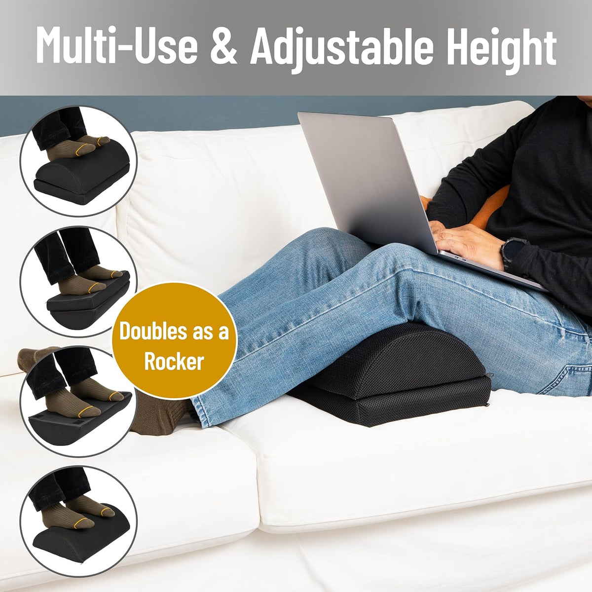 Air-Cloud Memory Foam Under Desk Footrest
