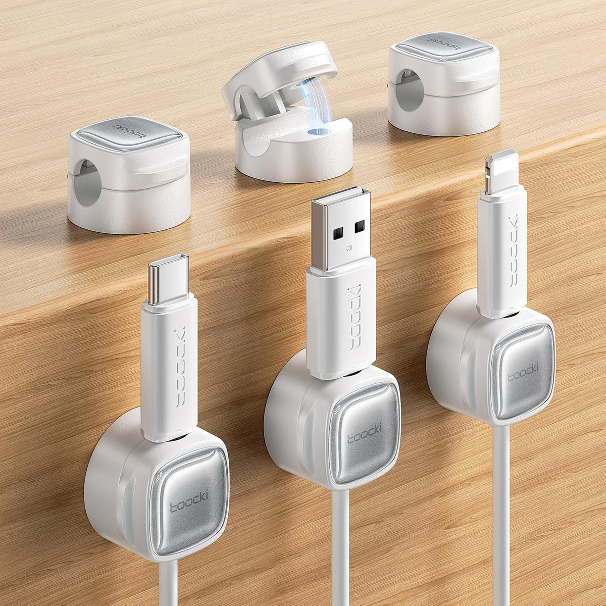 Magnetic Cable Clips, 6 Pack