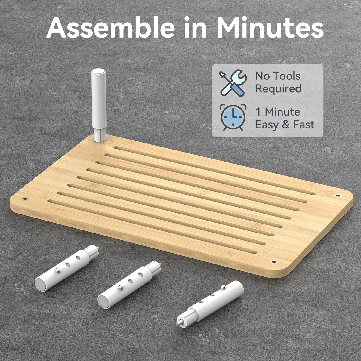 Bamboo Monitor Stand Riser, Natural