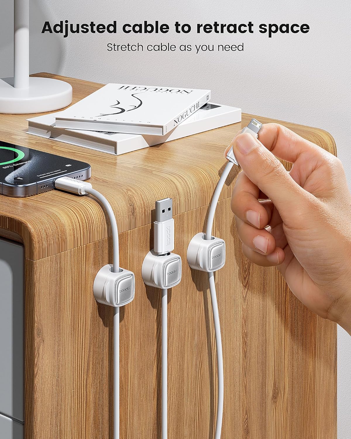 Magnetic Cable Clips, 6 Pack