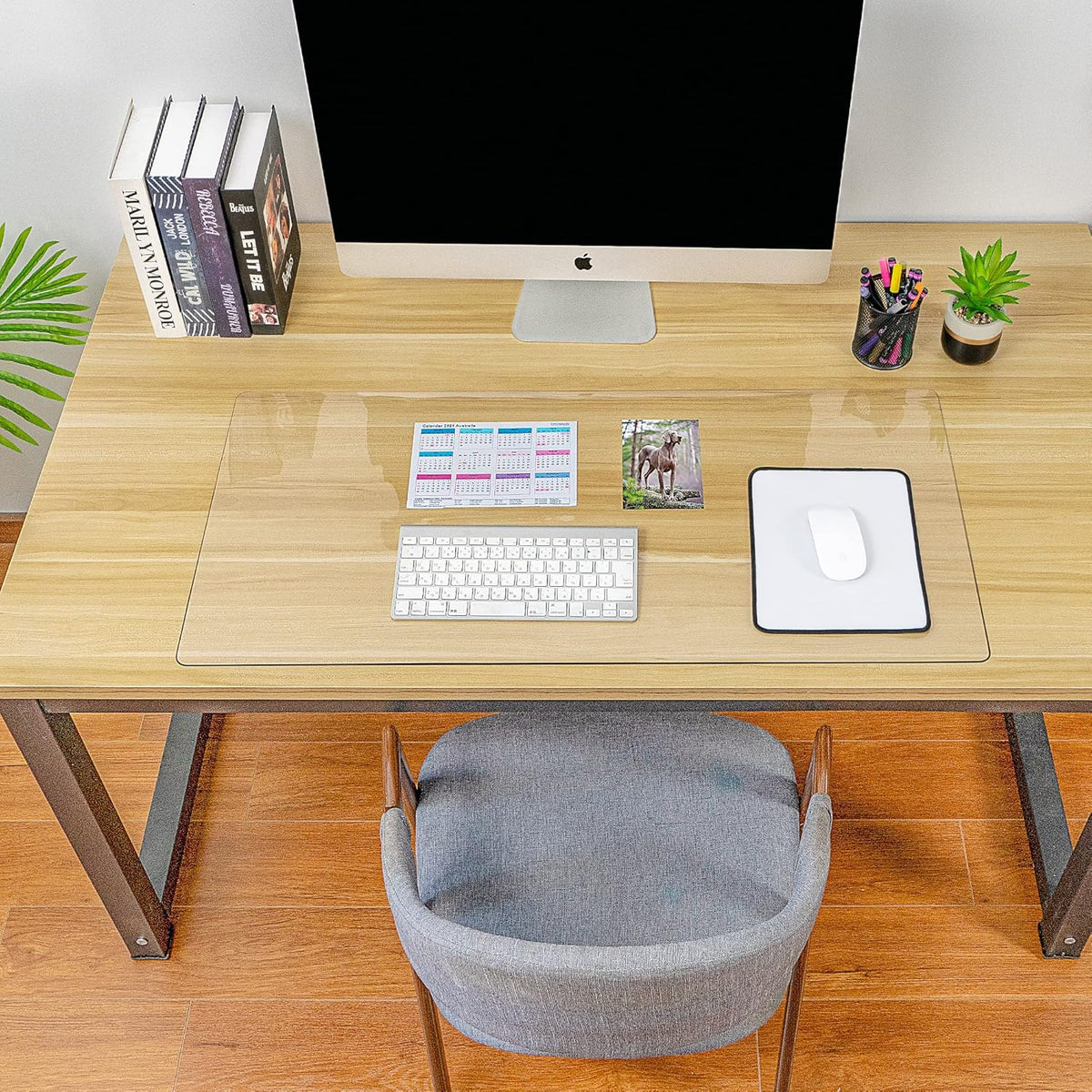Clear Desk Pad Blotter on Top of Desks