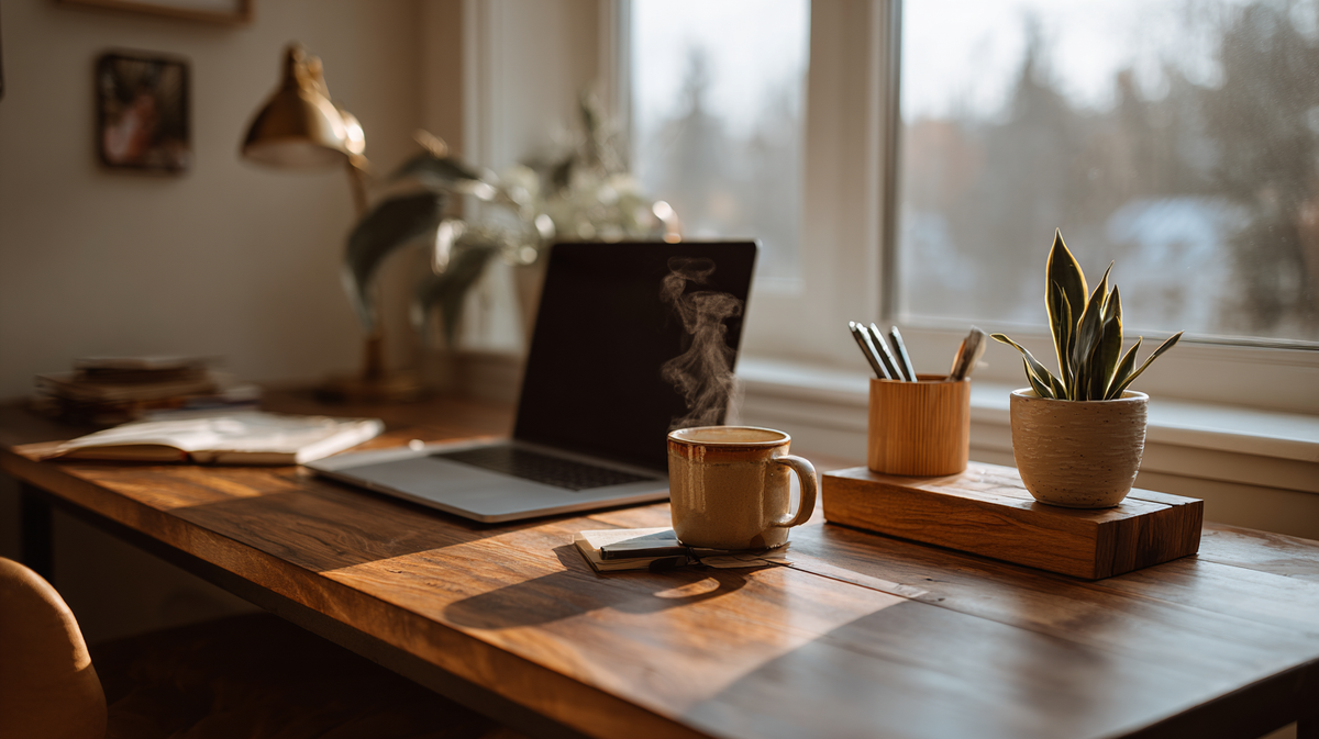 DeskHaus hero -- workspace upgraded in 5 minutes