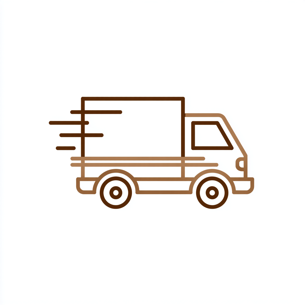 Flat rate shipping truck icon
